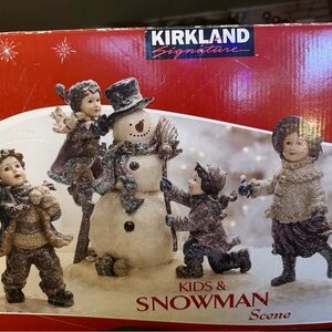 Kirkland Kids & Snowman Scene